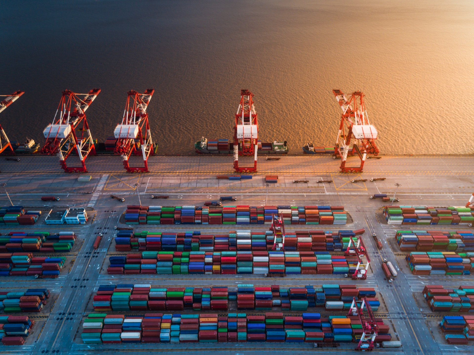 Containers at a port in Vietnam
